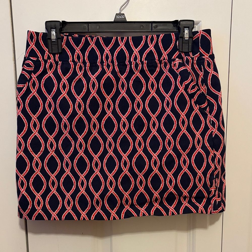 Crown & Ivy Navy and Red Nautical Skort Women's Size 6 - Picture 1 of 4